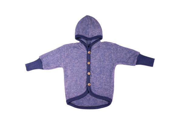 Cosilana Fleece-Jacke Wolle/Baumwolle MARINE (Dunkelblau)-MELANGE